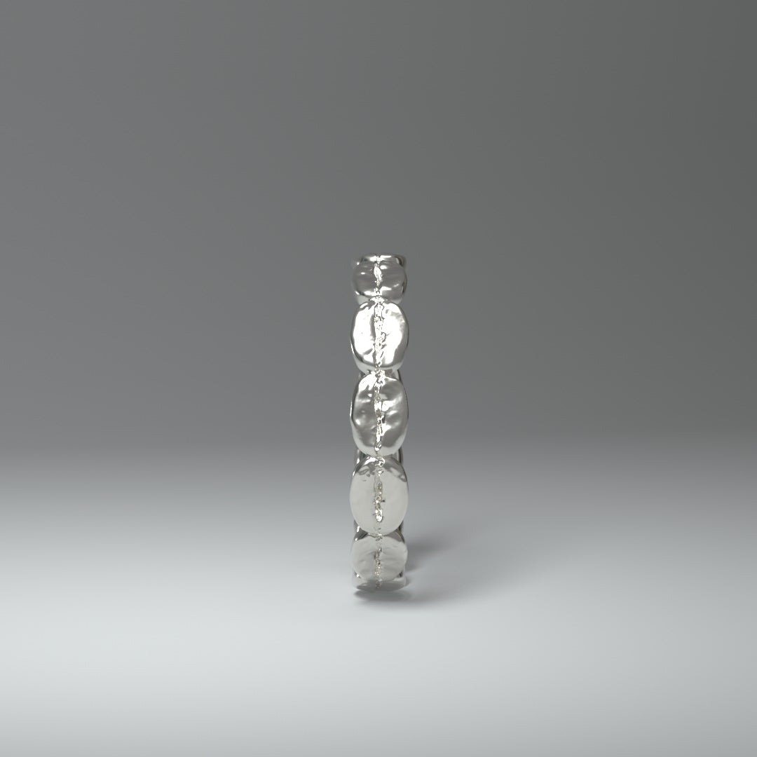 Silberring aus 13 silbernen Kaffeebohnen