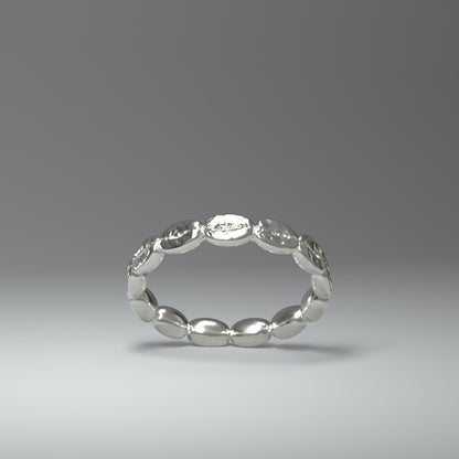 Silberring aus 13 silbernen Kaffeebohnen