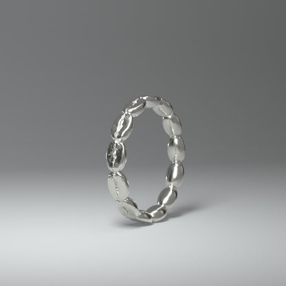 Silberring aus 13 silbernen Kaffeebohnen