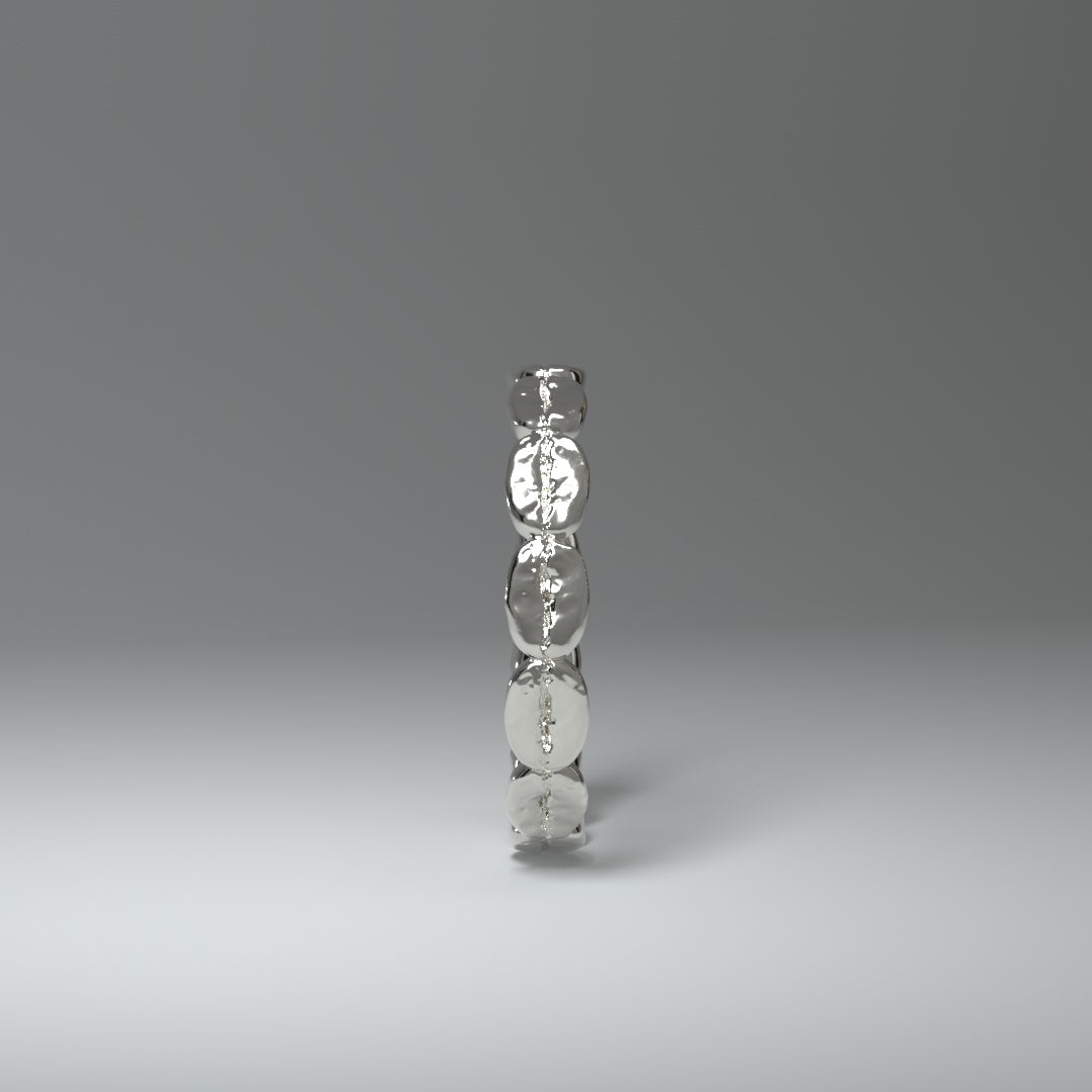 Silberring aus 13 silbernen Kaffeebohnen