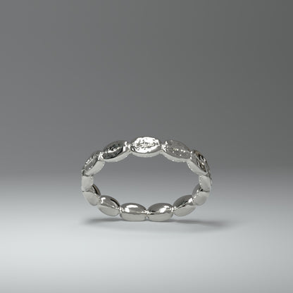 Silberring aus 13 silbernen Kaffeebohnen