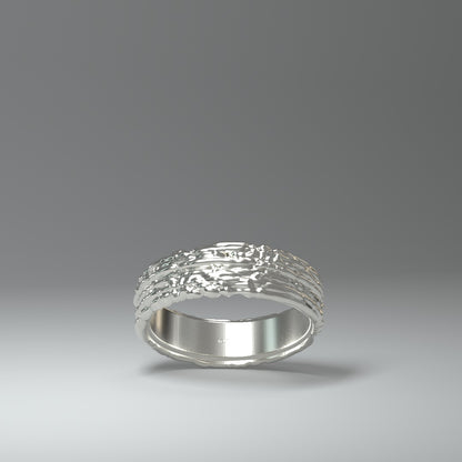  Anello a fascia in argento | NOISY TRAILS