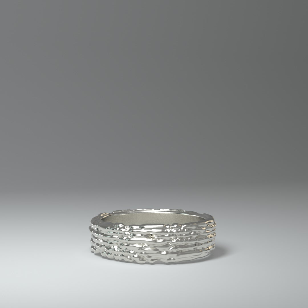  Anello a fascia in argento | NOISY TRAILS