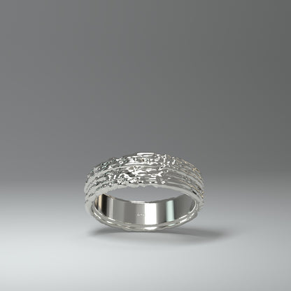  Anello a fascia in argento | NOISY TRAILS