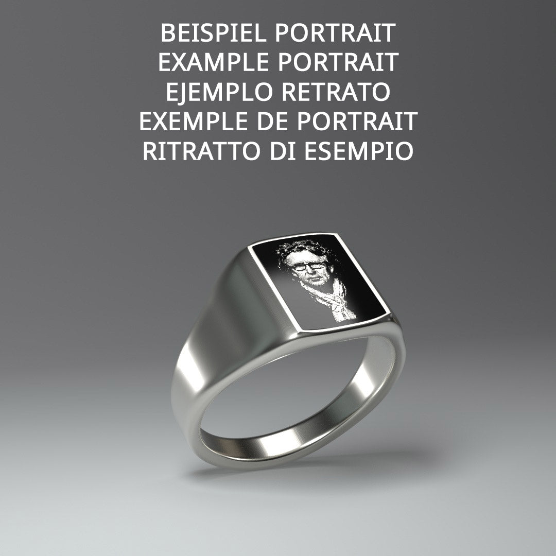 Beispiel-Ring mit peronalisiertem Portrait