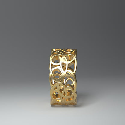 Anello in oro giallo 14 carati | Intrecciato