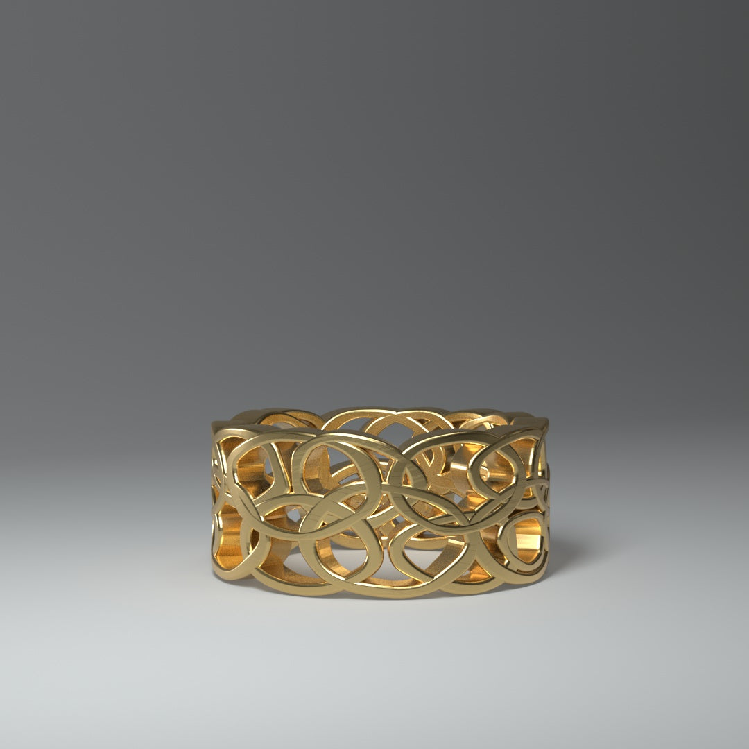 Anello in oro giallo 14 carati | Intrecciato