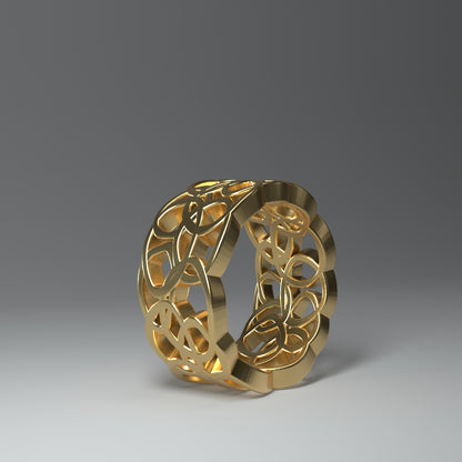 Anello in oro giallo 14 carati | Intrecciato