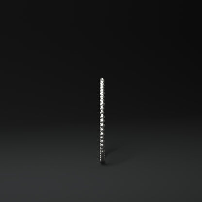  Bague empilable en argent fin | PETITES SPHÈRES MARTELÉES