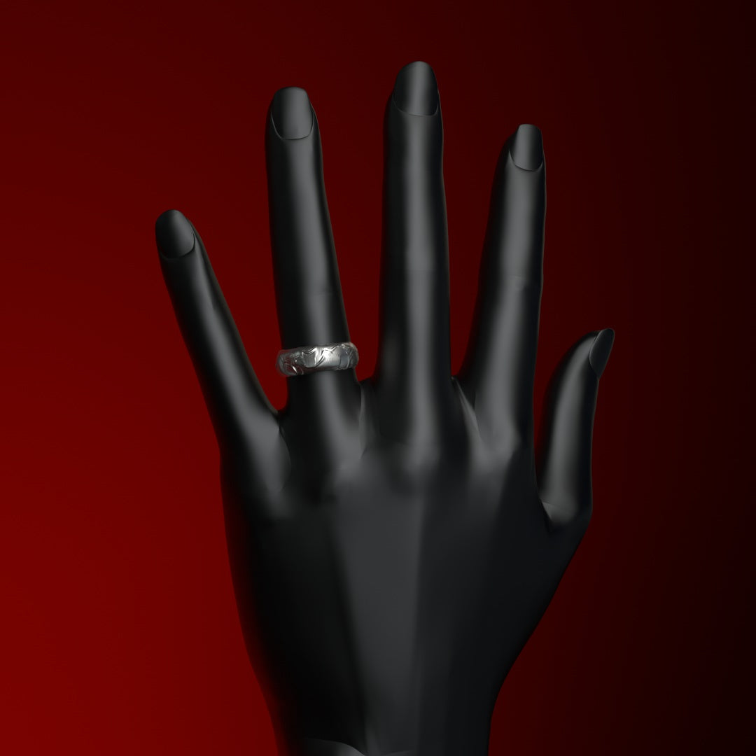 Anillo de banda | PLATA LÍQUIDA UNTADA