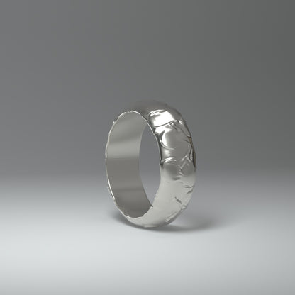 Anillo de banda | PLATA LÍQUIDA UNTADA