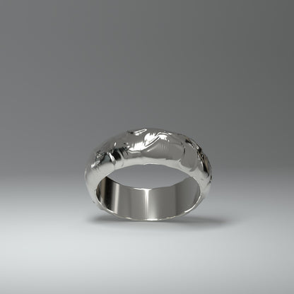 Anillo de banda | PLATA LÍQUIDA UNTADA