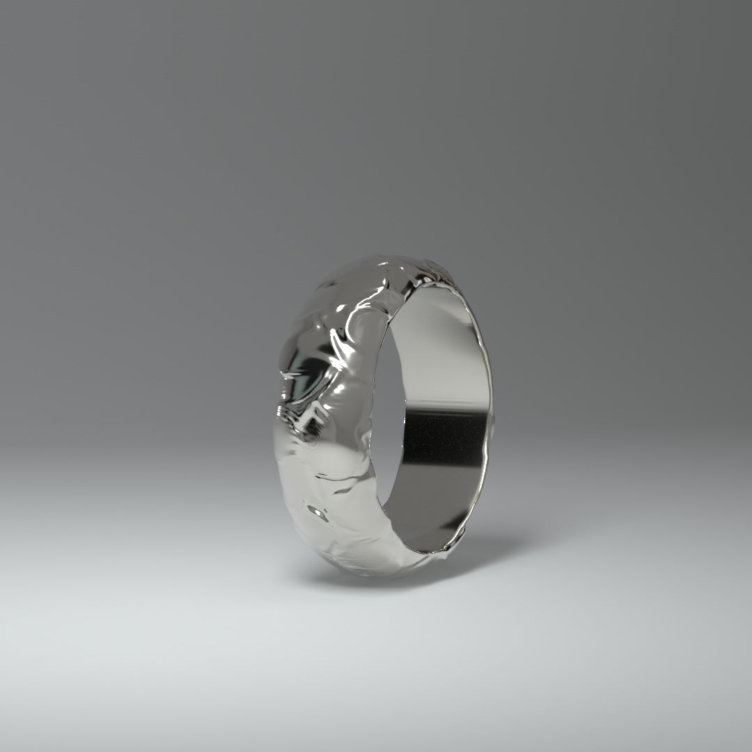 Anillo de banda | PLATA LÍQUIDA UNTADA