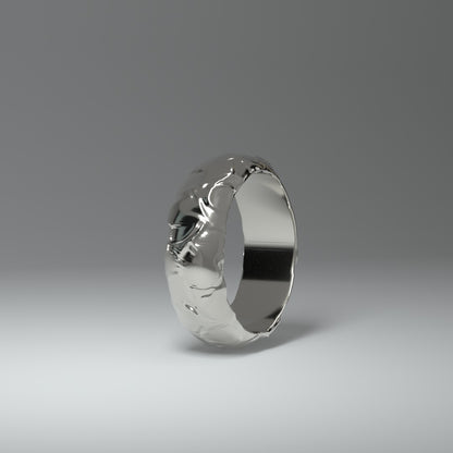 Anillo de banda | PLATA LÍQUIDA UNTADA