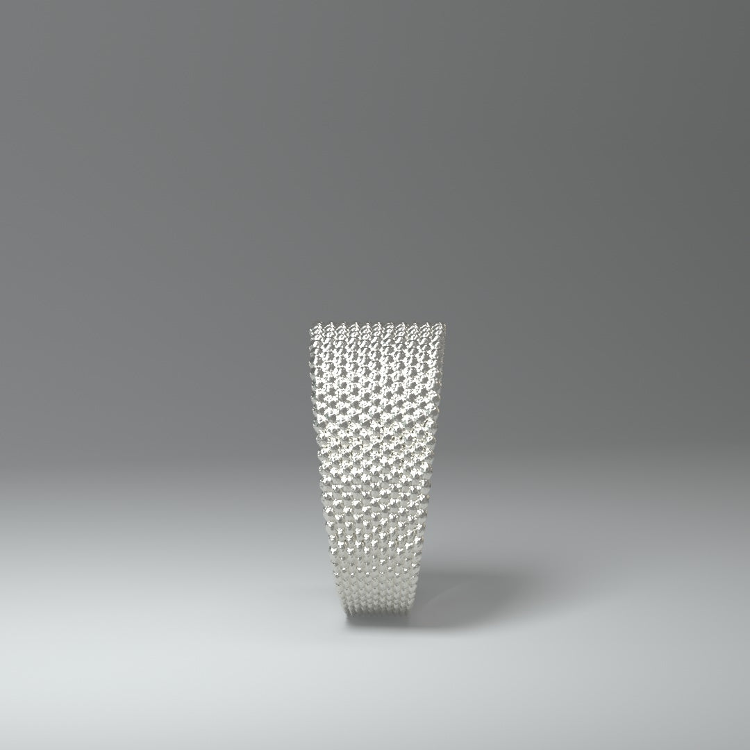 Bandring silber | SPHERICAL HONEYCOMB
