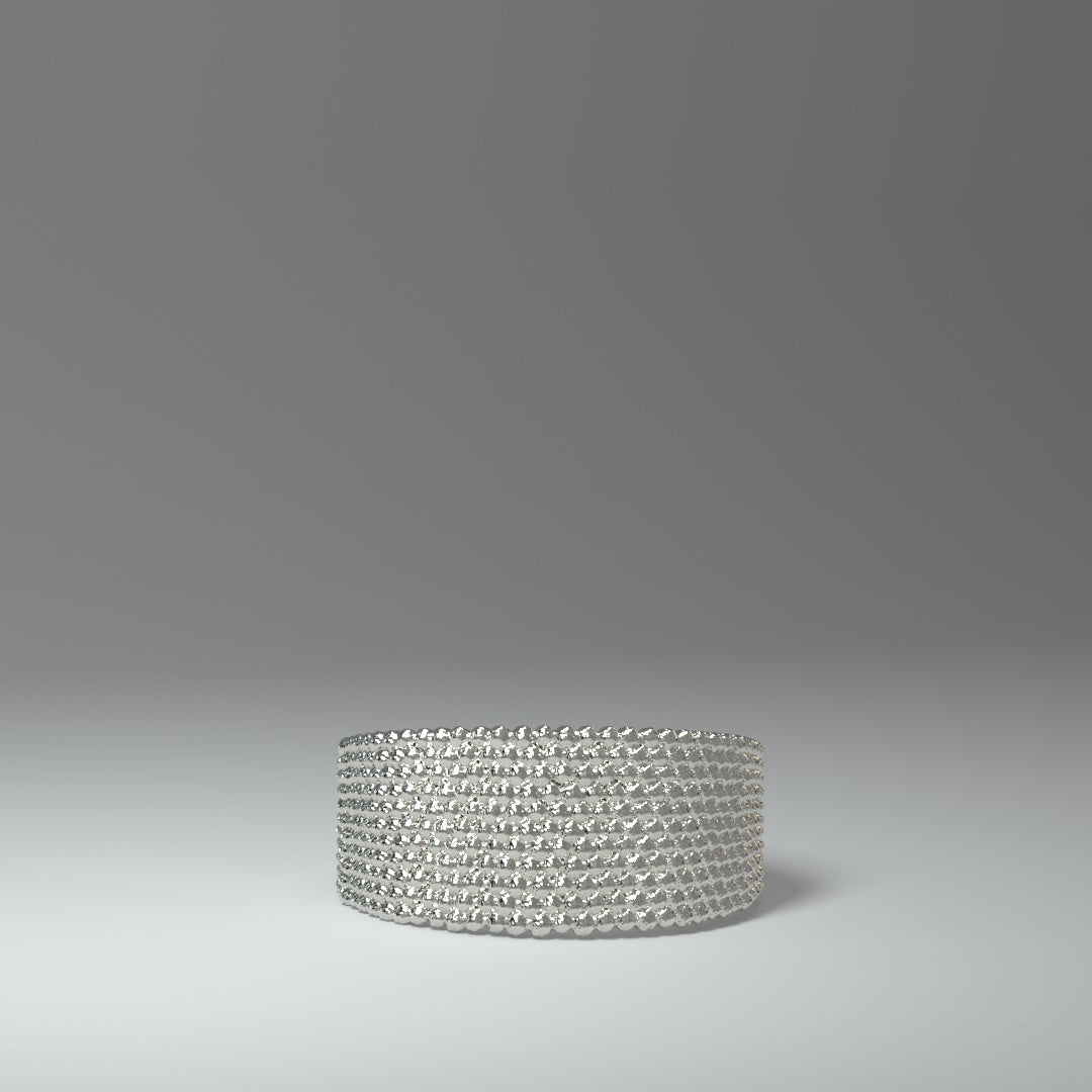 Bandring silber | SPHERICAL HONEYCOMB
