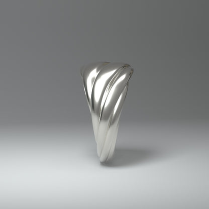 Breiter Silberring | TWISTED FOLDS