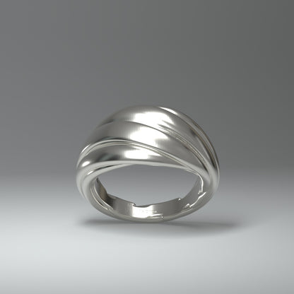Breiter Silberring | TWISTED FOLDS