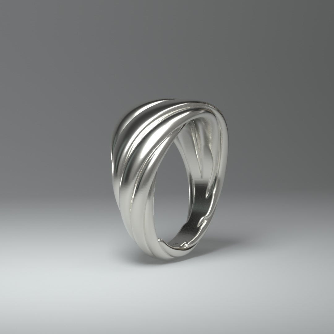 Breiter Silberring | TWISTED FOLDS