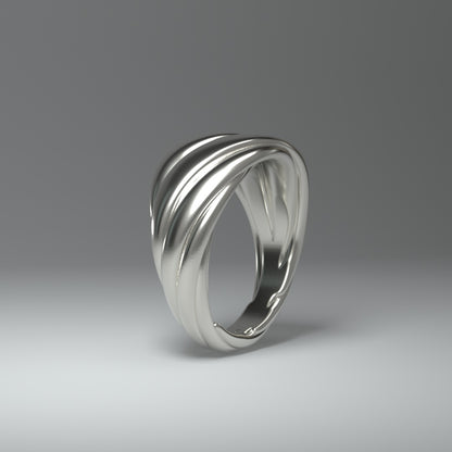 Breiter Silberring | TWISTED FOLDS