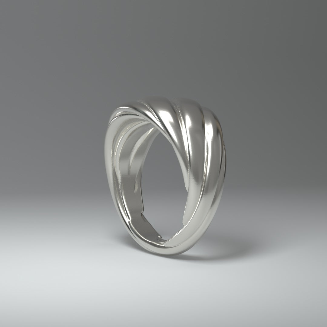 Breiter Silberring | TWISTED FOLDS