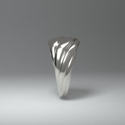 Breiter Silberring | TWISTED FOLDS