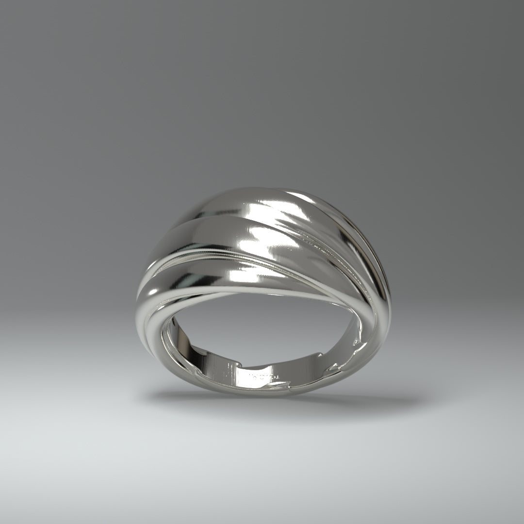 Breiter Silberring | TWISTED FOLDS