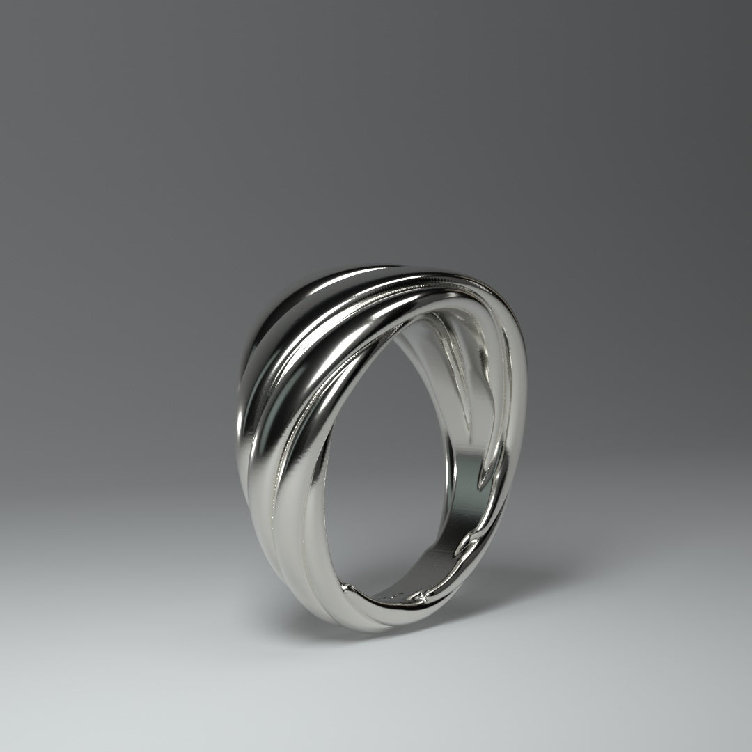 Breiter Silberring | TWISTED FOLDS