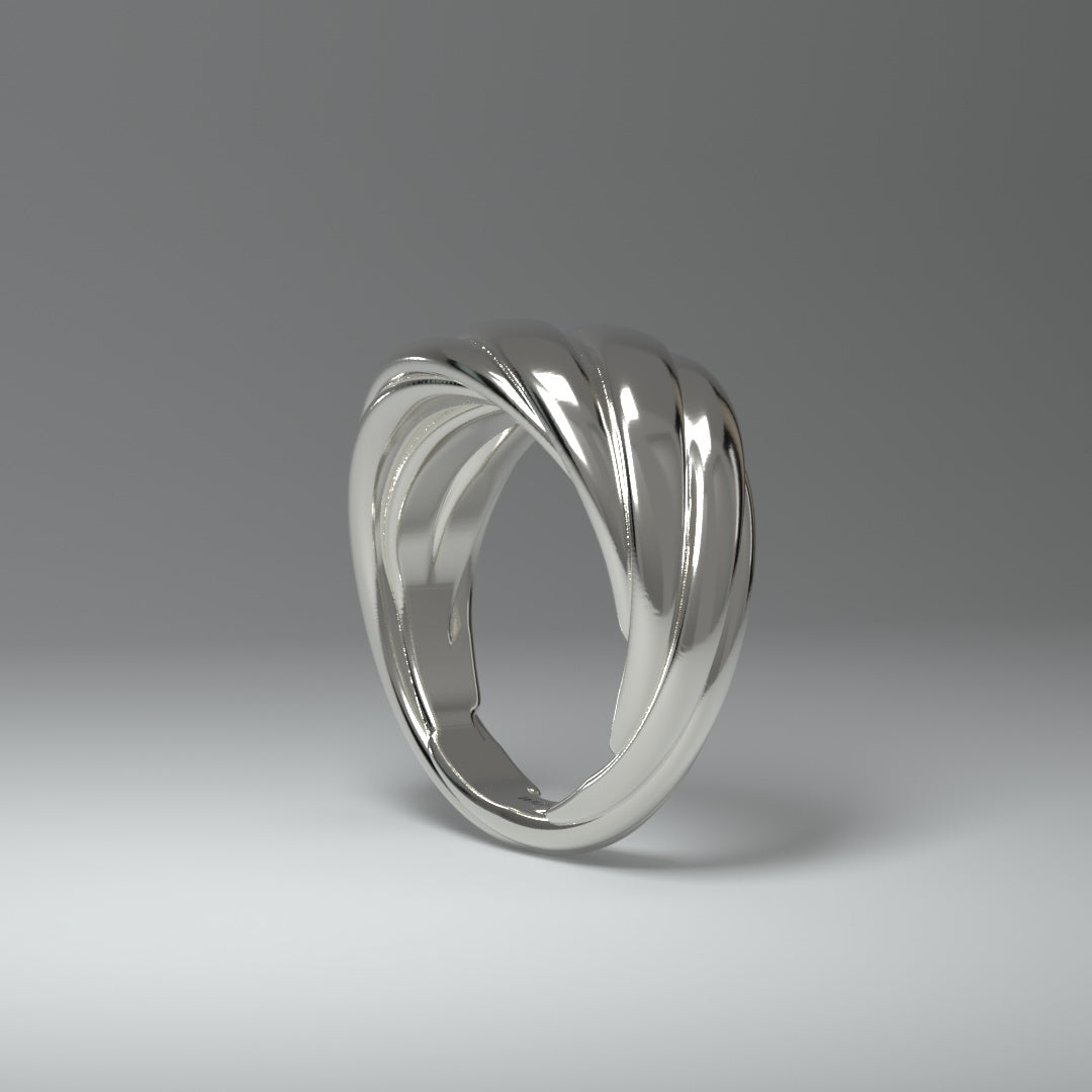 Breiter Silberring | TWISTED FOLDS