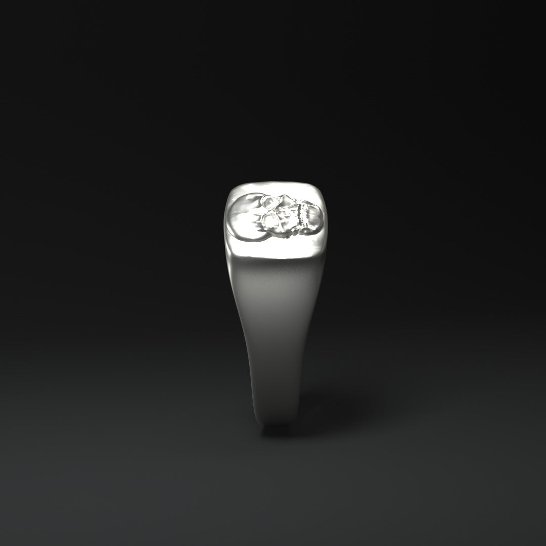 Chevalière | Relief crâne