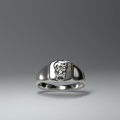 Chevalière | Relief crâne