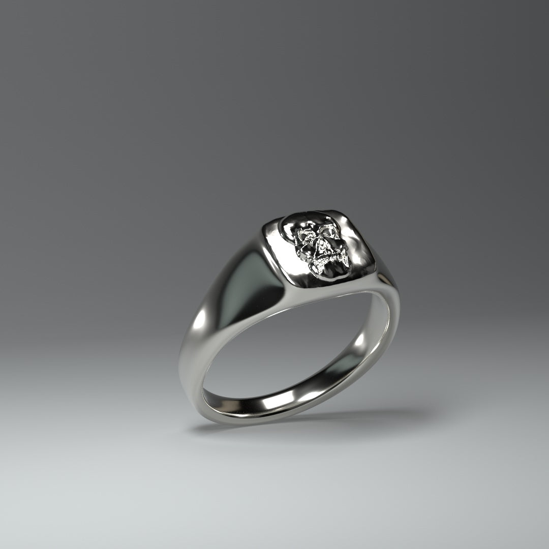 Chevalière | Relief crâne