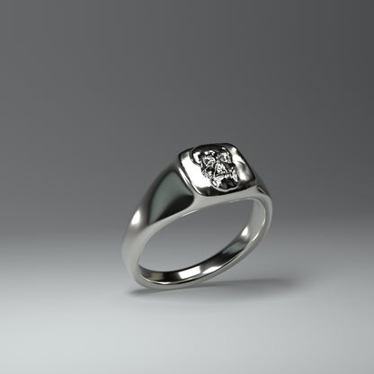 Chevalière | Relief crâne