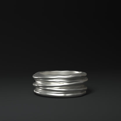 Breiter Silberring | WIRE WRAPPED