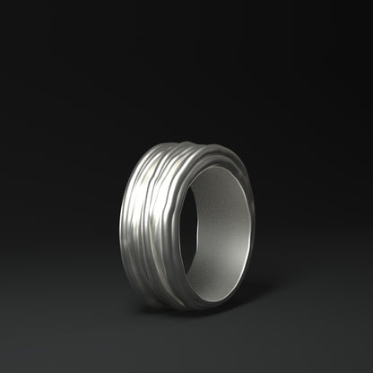 Breiter Silberring | WIRE WRAPPED