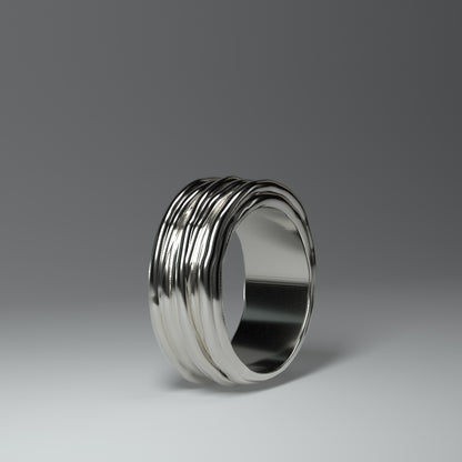 Breiter Silberring | WIRE WRAPPED