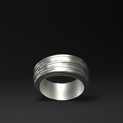 Breiter Silberring | WIRE WRAPPED