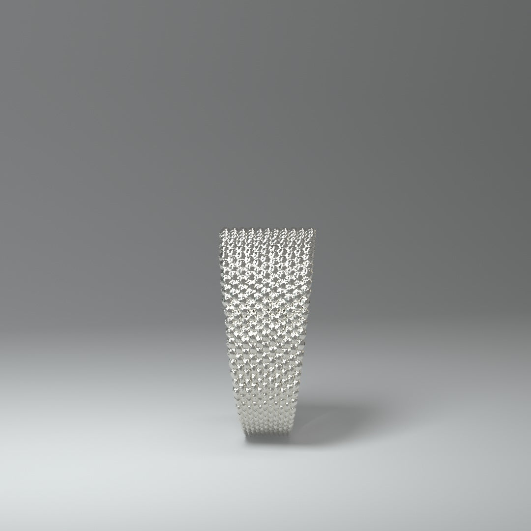 Bandring silber | SPHERICAL HONEYCOMB