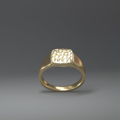 Siegelring "croc" 14K Gelbgold (585) - TOJOMI