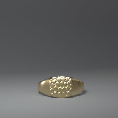 Siegelring "croc" 14K Gelbgold (585) - TOJOMI