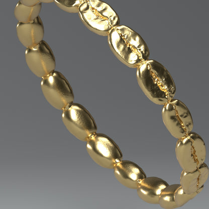 Stapelring "coffeebeans" small 14 K Gold (585) - TOJOMI