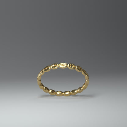 Stapelring "coffeebeans" small 14 K Gold (585) - TOJOMI