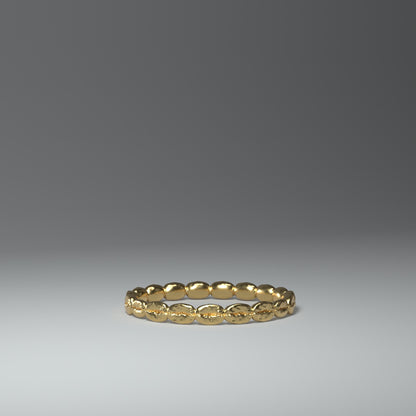 Stapelring "coffeebeans" small 14 K Gold (585) - TOJOMI