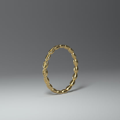 Stapelring "coffeebeans" small 14 K Gold (585) - TOJOMI