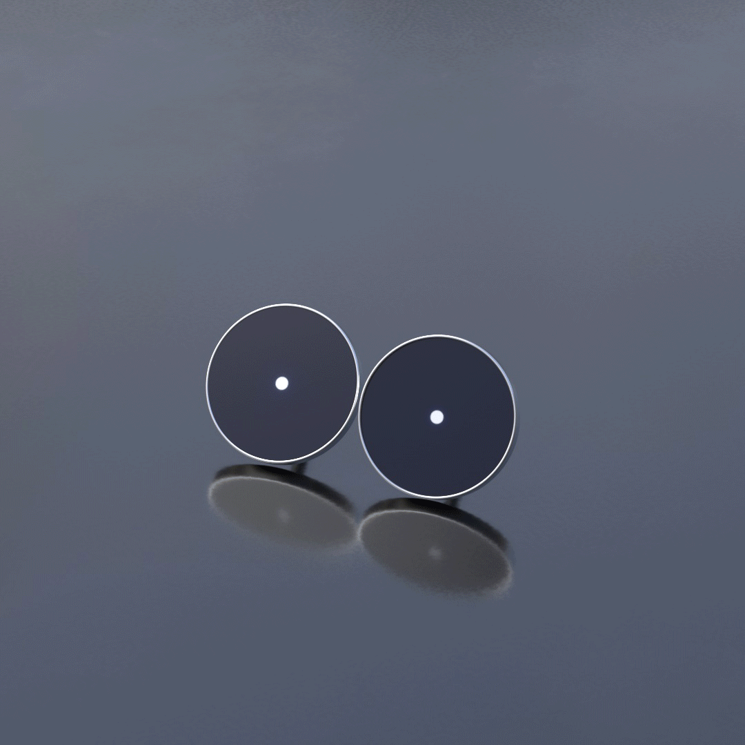 Stud earrings with motion image "Dots"