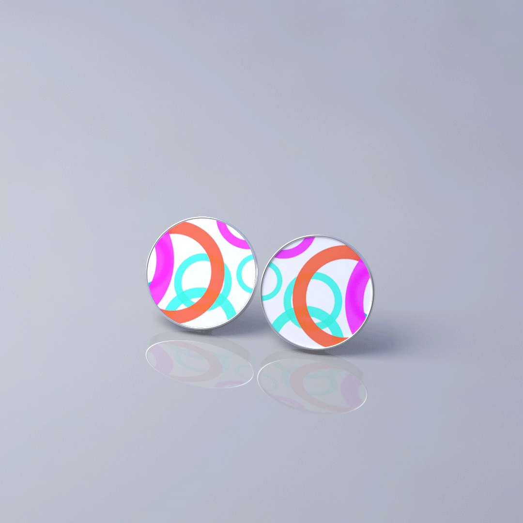 Ohrstecker mit Motion-Image "Ringe"