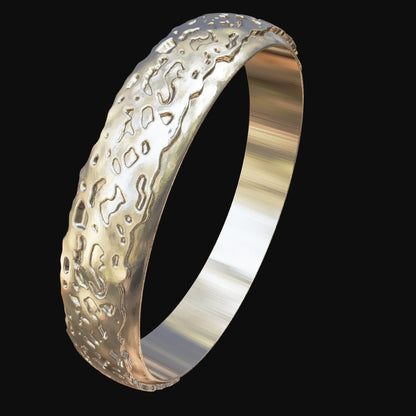 925 Sterling Silver Ring "float extract" 14 Karat Gelbgold in 3D-Ansicht. Bewege den Ring mit Maus oder Finger (mobile) in jede gewünschte Position.