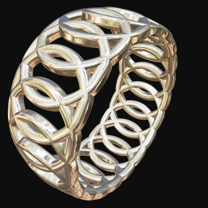 Ring "Ringpattern" 14 Karat Gelbgold in 3D-Ansicht