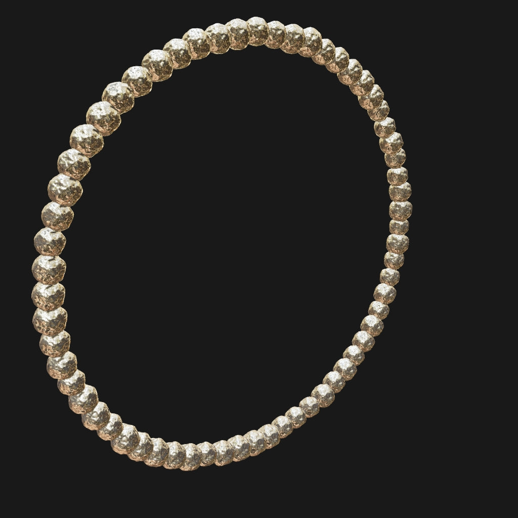 Ring "small hammered spheres" 14 Karat Gelbgold in 3D-Ansicht. Bewege den Ring mit Maus oder Finger (mobile) in jede gewünschte Position.