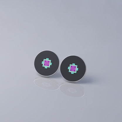 Boucles d'oreilles clous avec image animée « Disco »